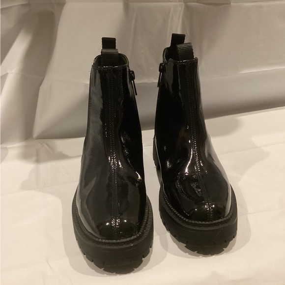 SAM EDELMAN GIRLS BLACK PATENT LAGUNA CHELSEA ANKLE BOOTS. SZ 3 - Picture 10 of 14